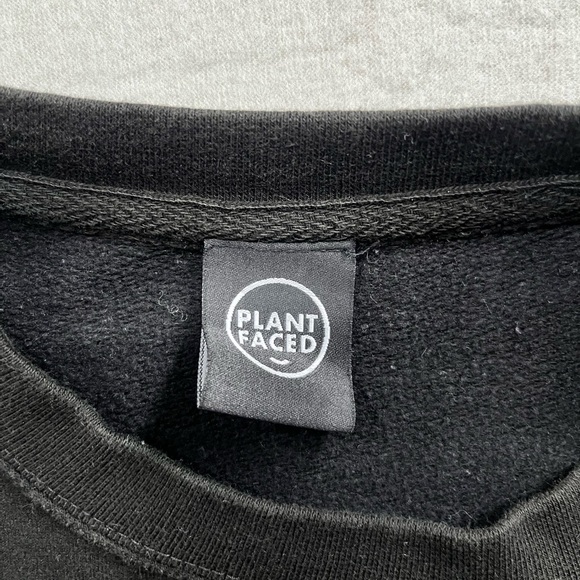 Plant Faced Black Crew Neck Sweatshirt Vegan I Don't Got No Beef Size S-M - Picture 2 of 8